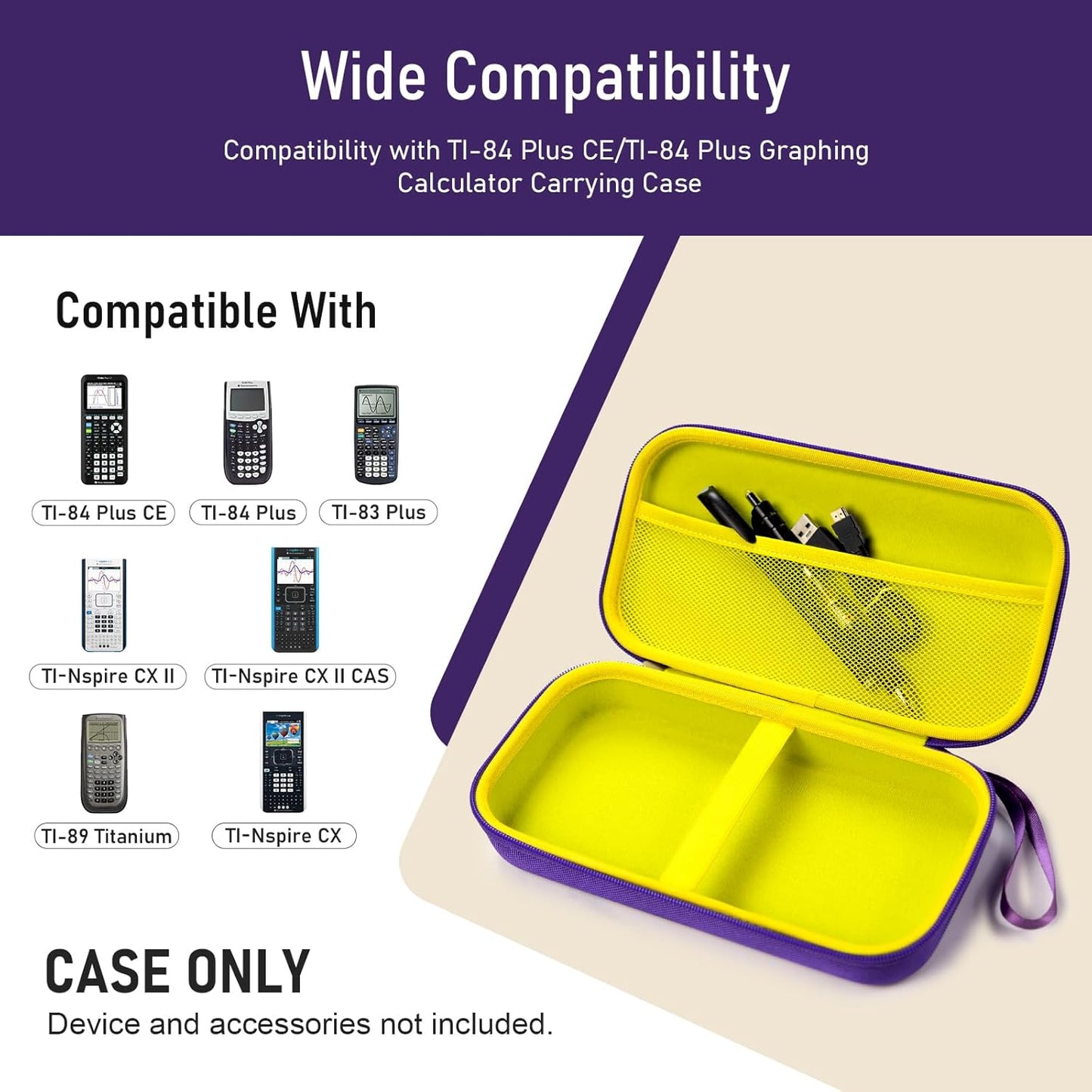 TI-84 CE/TI-84 Hard Case Compatible with Texas Instruments Plus Plus (Case Only)