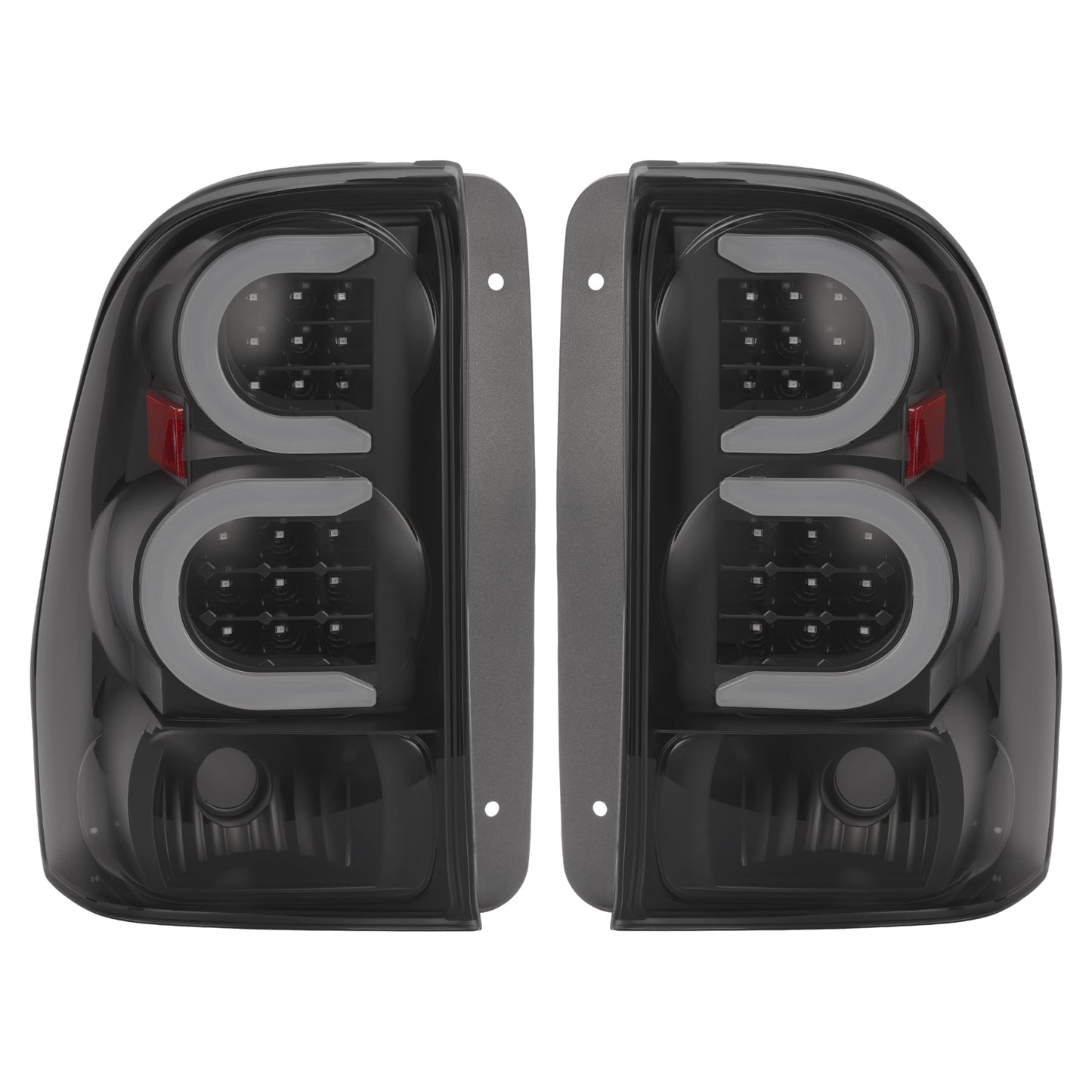 HECASA LED Tail Lights for 2002-2009 Chevy Trailblazer - Smoke Lens, Black Housing, Model MO-3454
