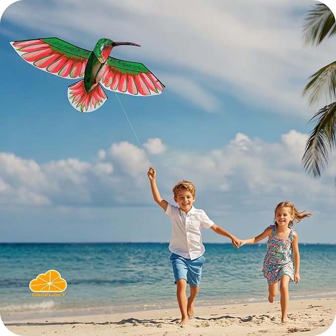 ORGCLDKT- 3D Lifelike Style Bird/Eagle Kite, Super Easy to Fly with, Ideal for Kids, Adults, Girls, Boys. Kites for The Beach, Grassland, Hiking