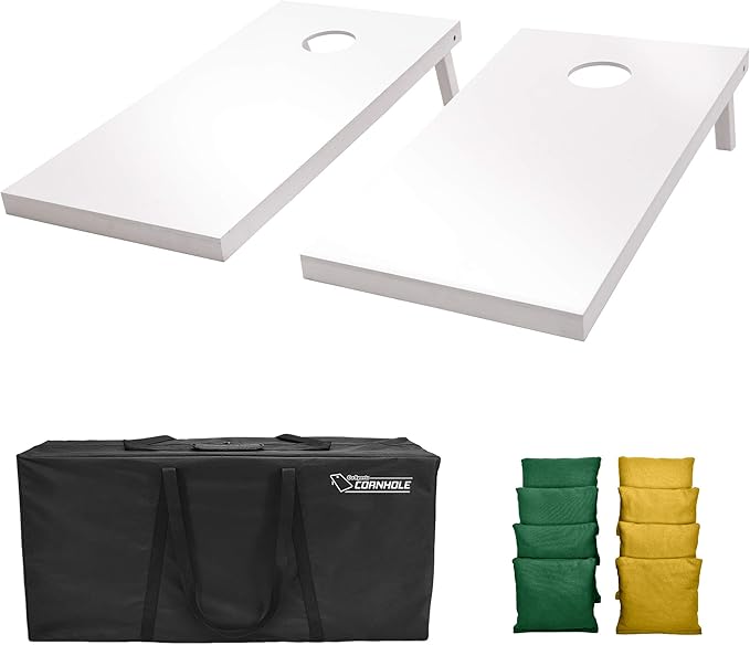 GoSports 4 ft x 2 ft Regulation Size Wooden Cornhole Boards Set - Includes Carrying Case and Over 100 Optional Bean Bag Colors