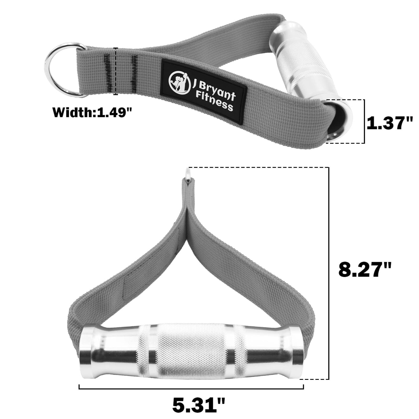 J Bryant Fitness Metal Gym Handles for Cable Machine Attachment Heavy Duty Aluminum Alloy Handle Grips Durable Workout Handles for Resistance Bands Pulley LAT Pulldown System