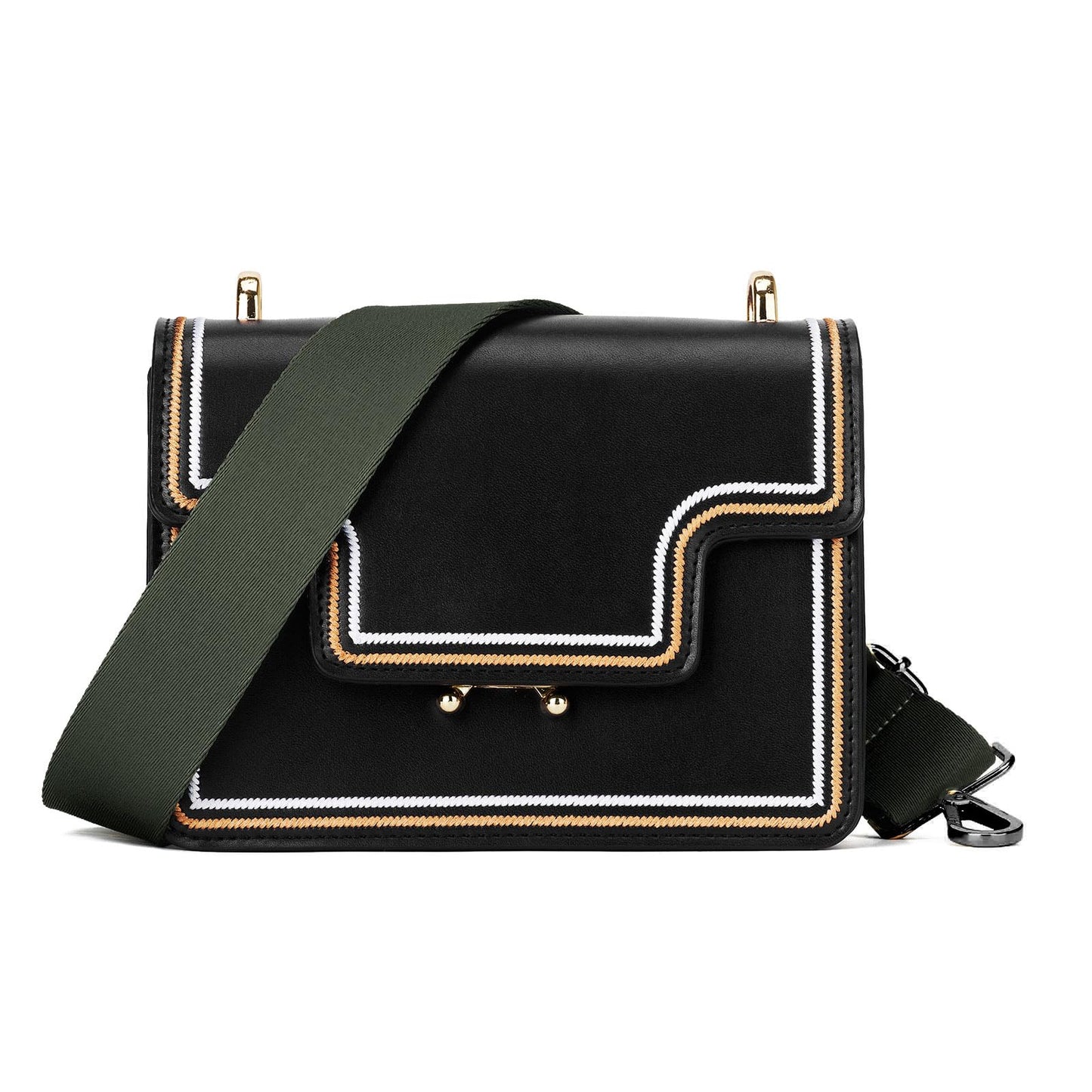 ZOOEASS Nickel Buckles Wide Shoulder Strap (Solid),Adjustable Replacement Belt Crossbody Canvas Bag Handbag (Olive Green)