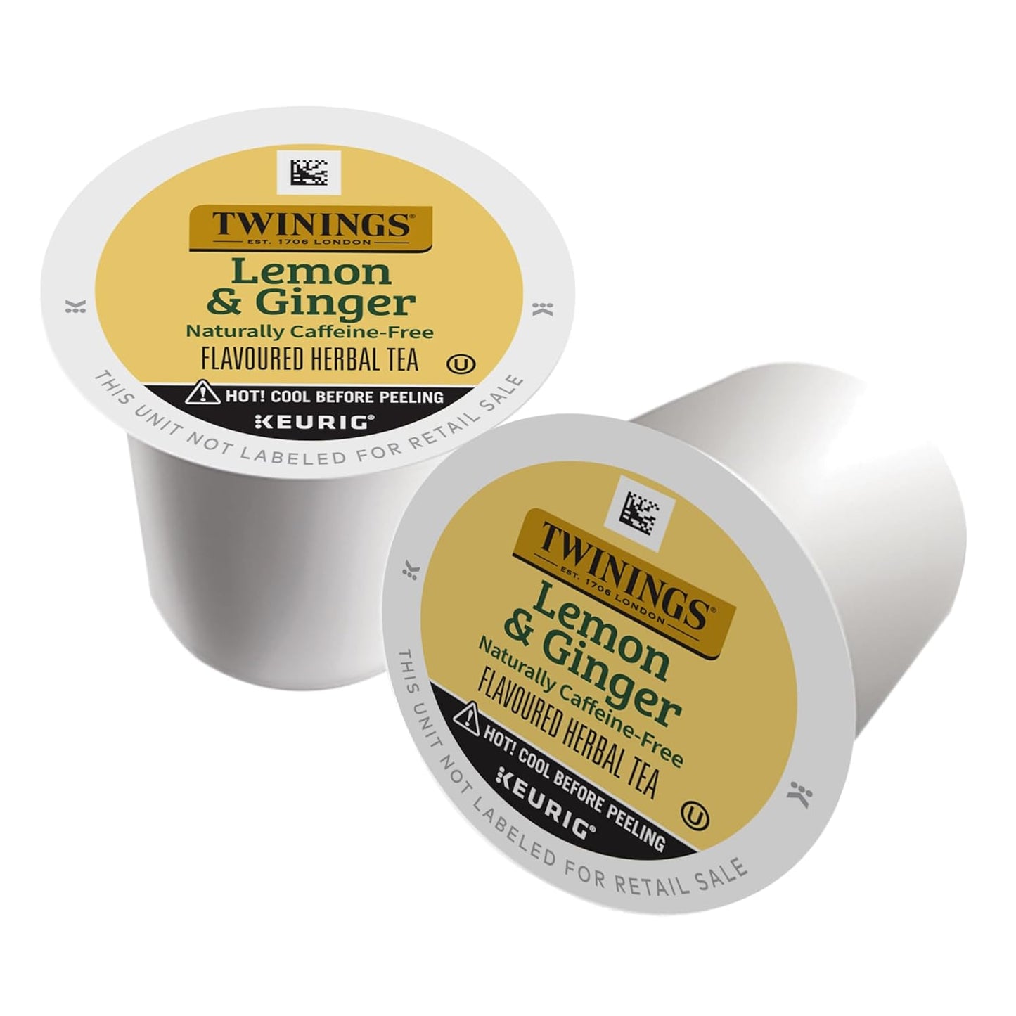 Twinings Lemon & Ginger Herbal Tea K-Cup Pods - Tangy & Spicy, Caffeine-Free, 24 Count