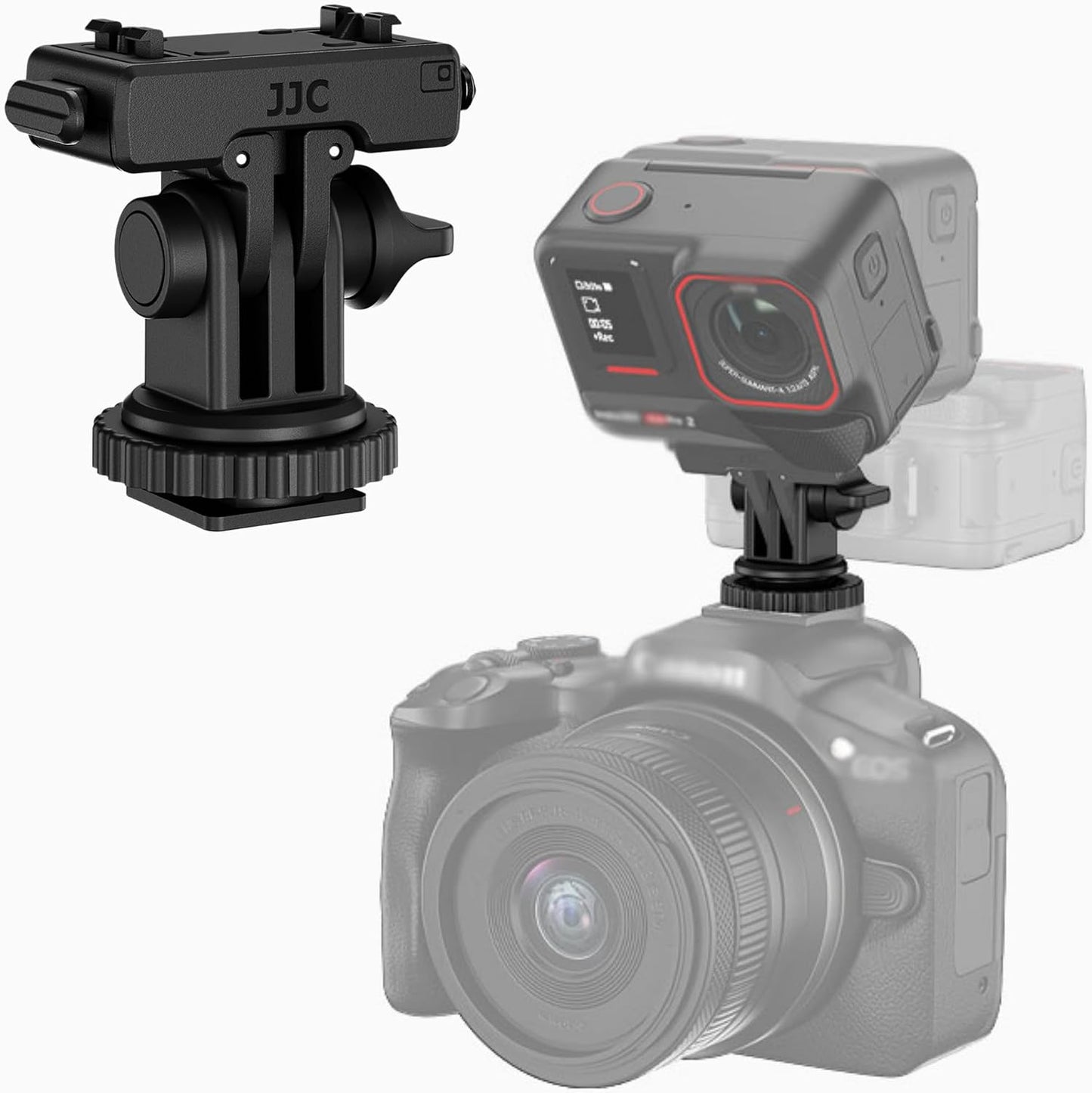JJC Insta360 X5 2 180 1/4"-20 Magnetic Quick Release Mount for Ace Pro & Ace Pro Only, Angle Adjustable, Detachable
