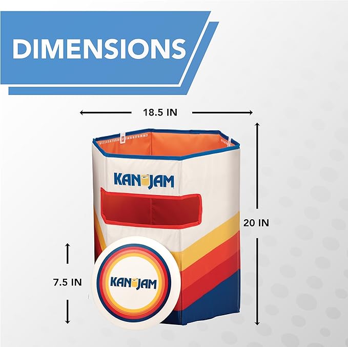 Kan Jam Pack 'n Go Travel - Foldable Outdoor Disc Toss Game for The Back Yard, Beach, Park, Tailgates, and More, Sunrise Edition
