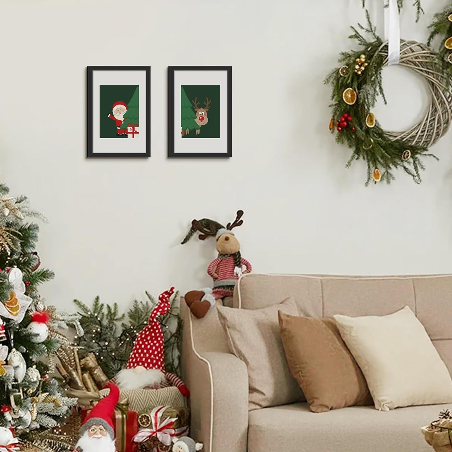 Upsimples 8x12 Picture Frame Set of 5 - Versatile Wall Gallery Frames for 6x8 or 8x12 Photos - Black