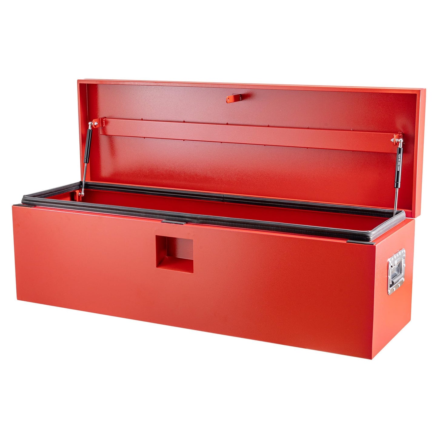 PeacefulHues Heavy Duty Steel Truck Toolbox – 76x38x38cm – Gas Shock Lid – t-Handle Lock – Weatherproof Rubber Seal – Secure Underbody Storage Chest – Fits Pickup, Truck Bed, RV, Trailer