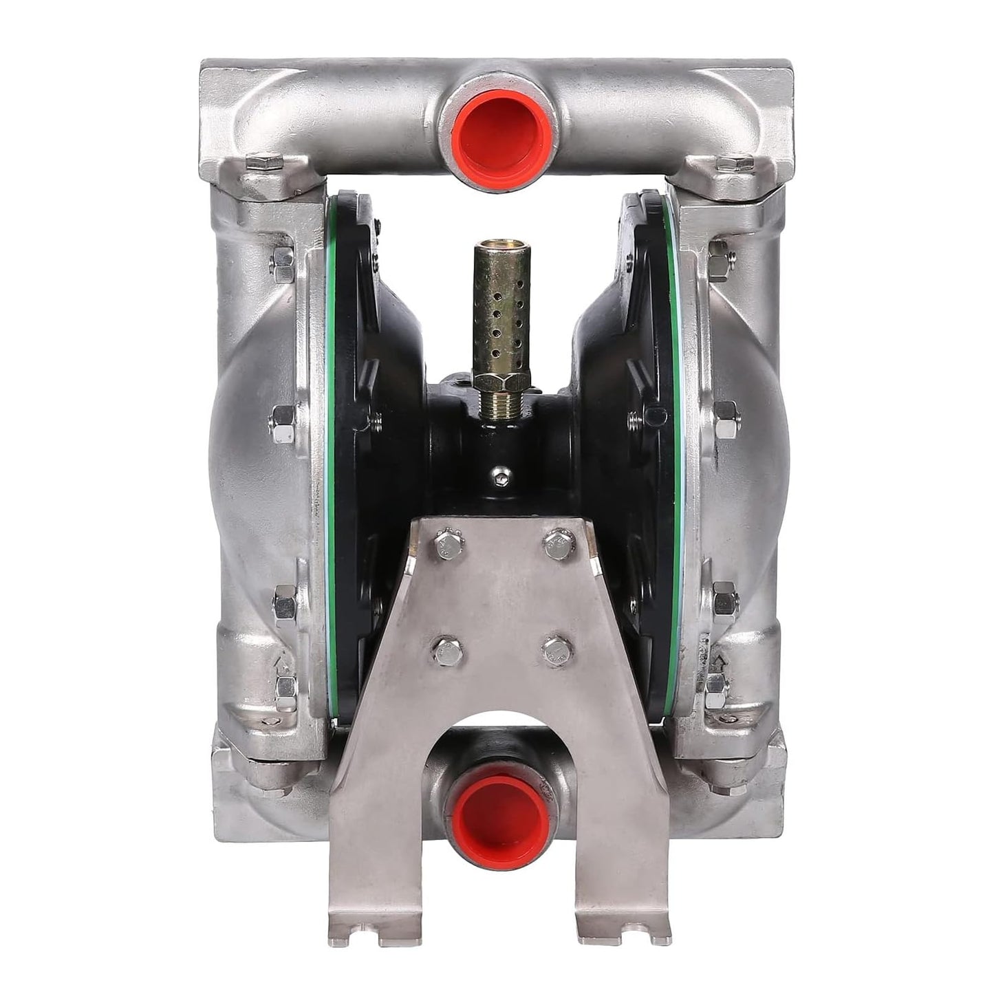 Air Operated Double Diaphragm Pump 1 inch Inlet/Outlet Pneumatic Waste Oil Transfer Pump for Chemical DN25 35GPM Dual Diaphram Teflon by Aluminum alloy 115 PSI (QBY4-25 SS+PTFE 35GPM)