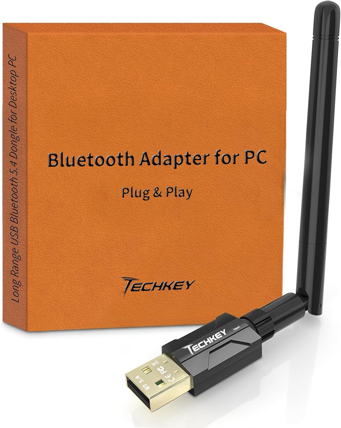 Techkey 5.4 500FT 5dBi 11/10/8.1, Headphones/Headset/Speaker/Mouse/Keyboard/Printer USB Bluetooth Adapter for Desktop