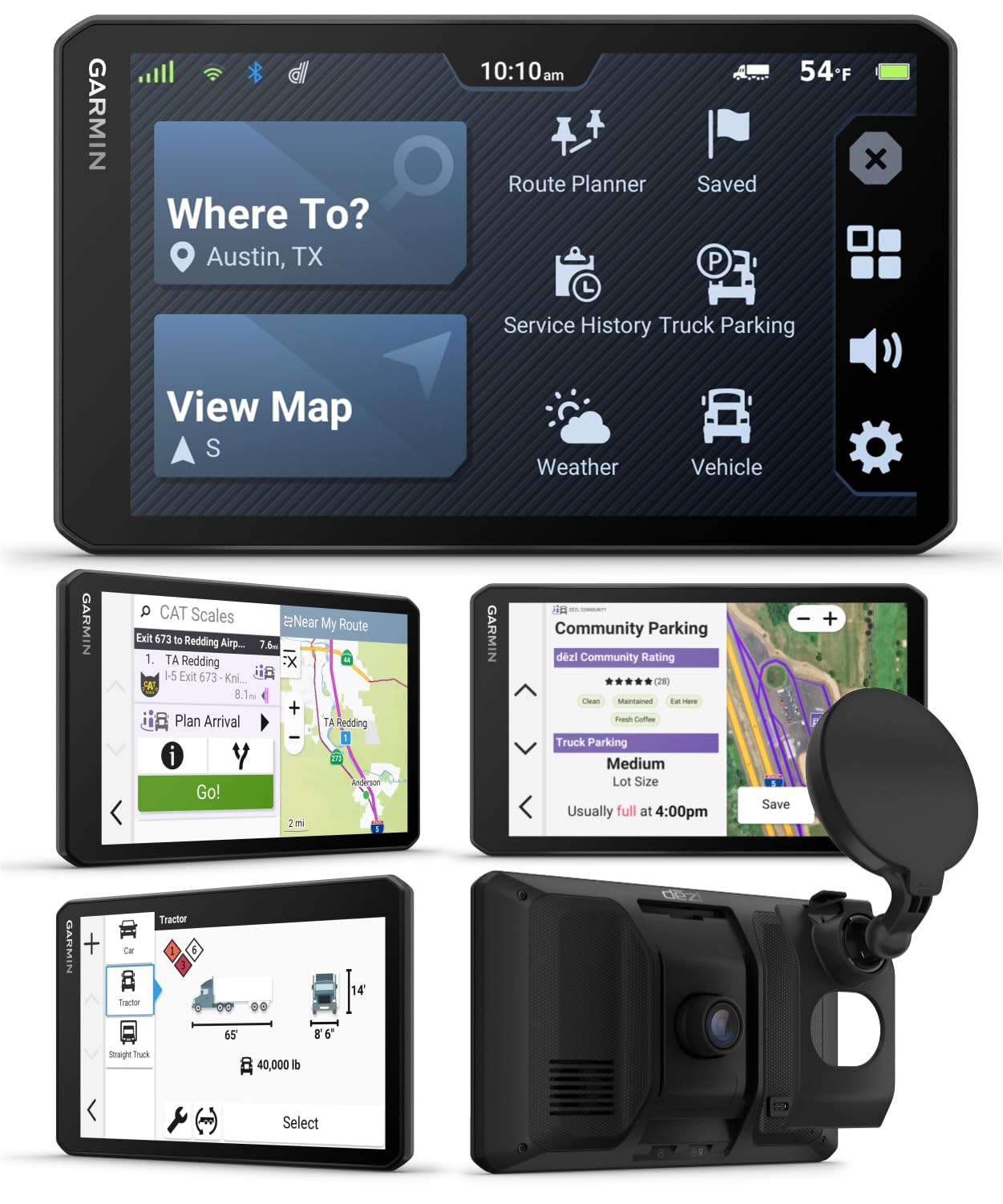 Garmin dezICam OTR725, NA MT-S, GPS Truck Navigator and Wearable4U PowerBank Bundle