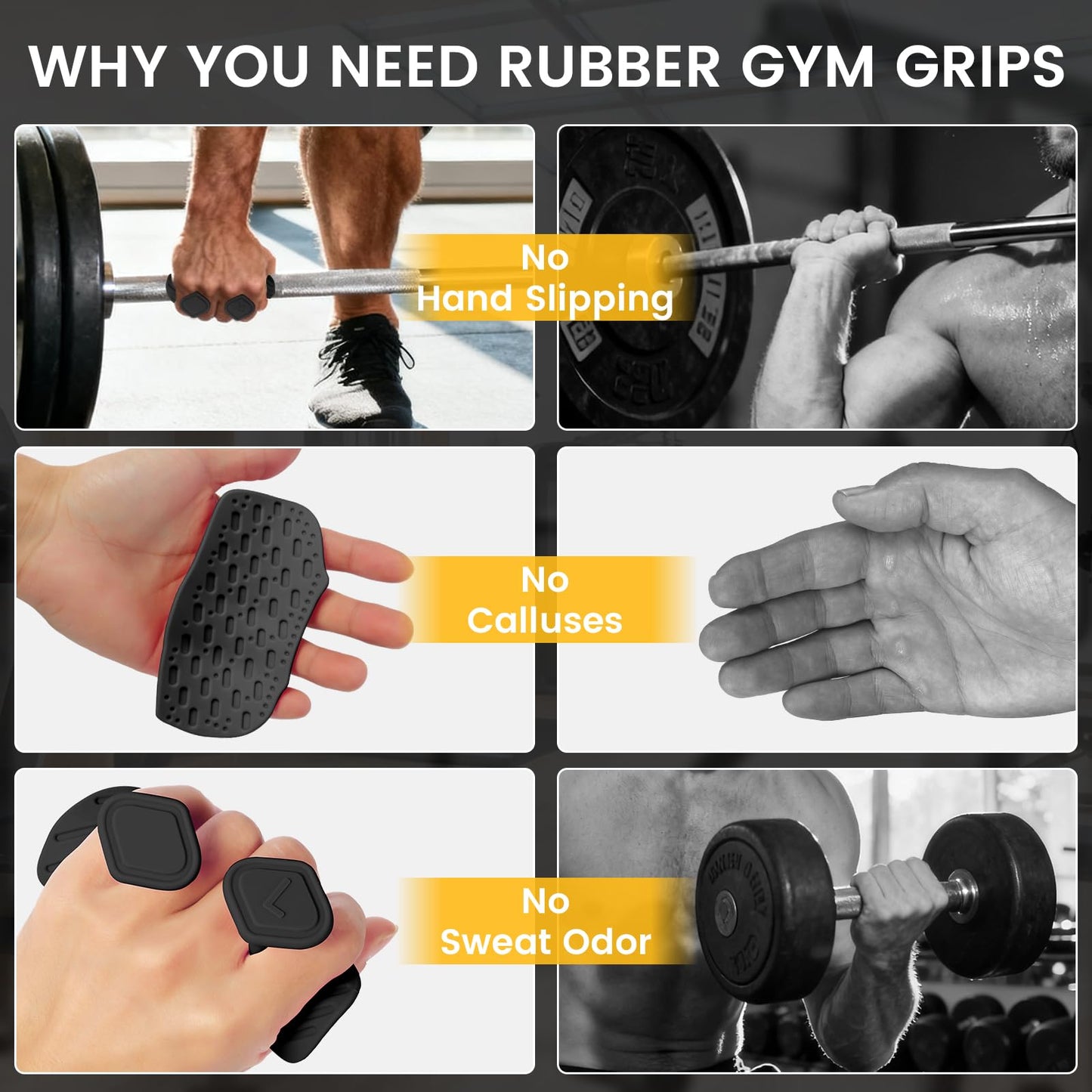 2 PCS 2026 Upgraded Version Grips for Weight Lifting, Silicone Anti-Slip Lifting Grips, Pull Up, Bar Pad, Ergonomics Hand Protector for Weight Lifting Grips, No Sweaty Workout Grips for Men & Women