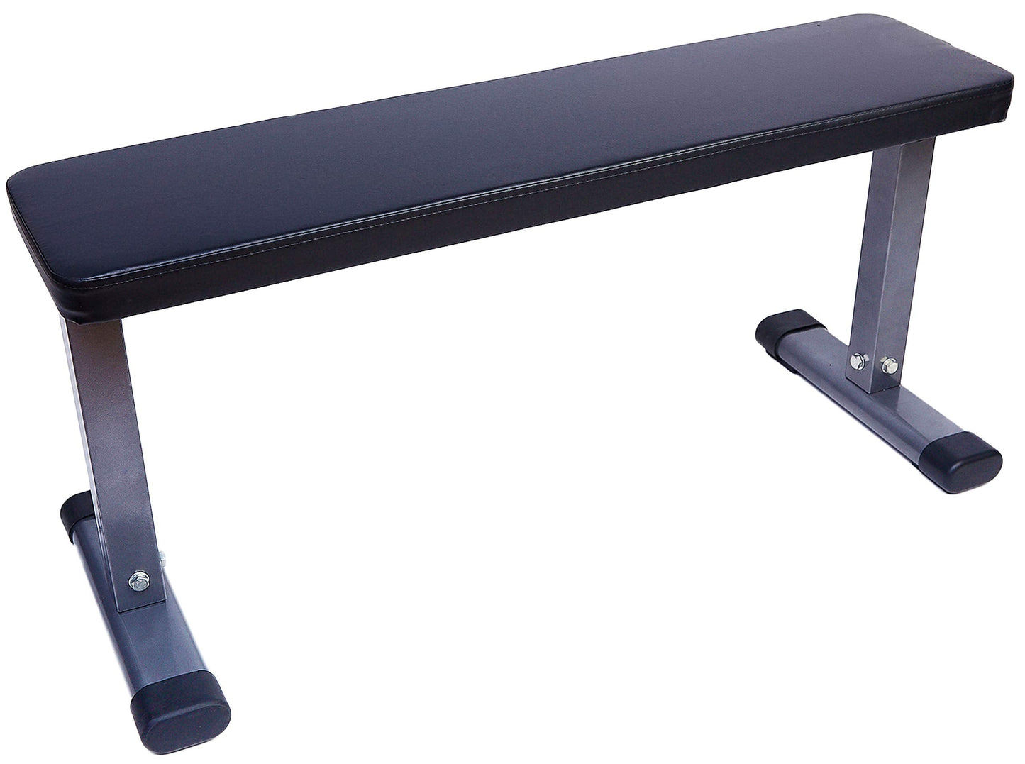 BalanceFrom Steel Frame Flat Weight Training Exercise Bench, 600-Pound Capacity,Black/Gray