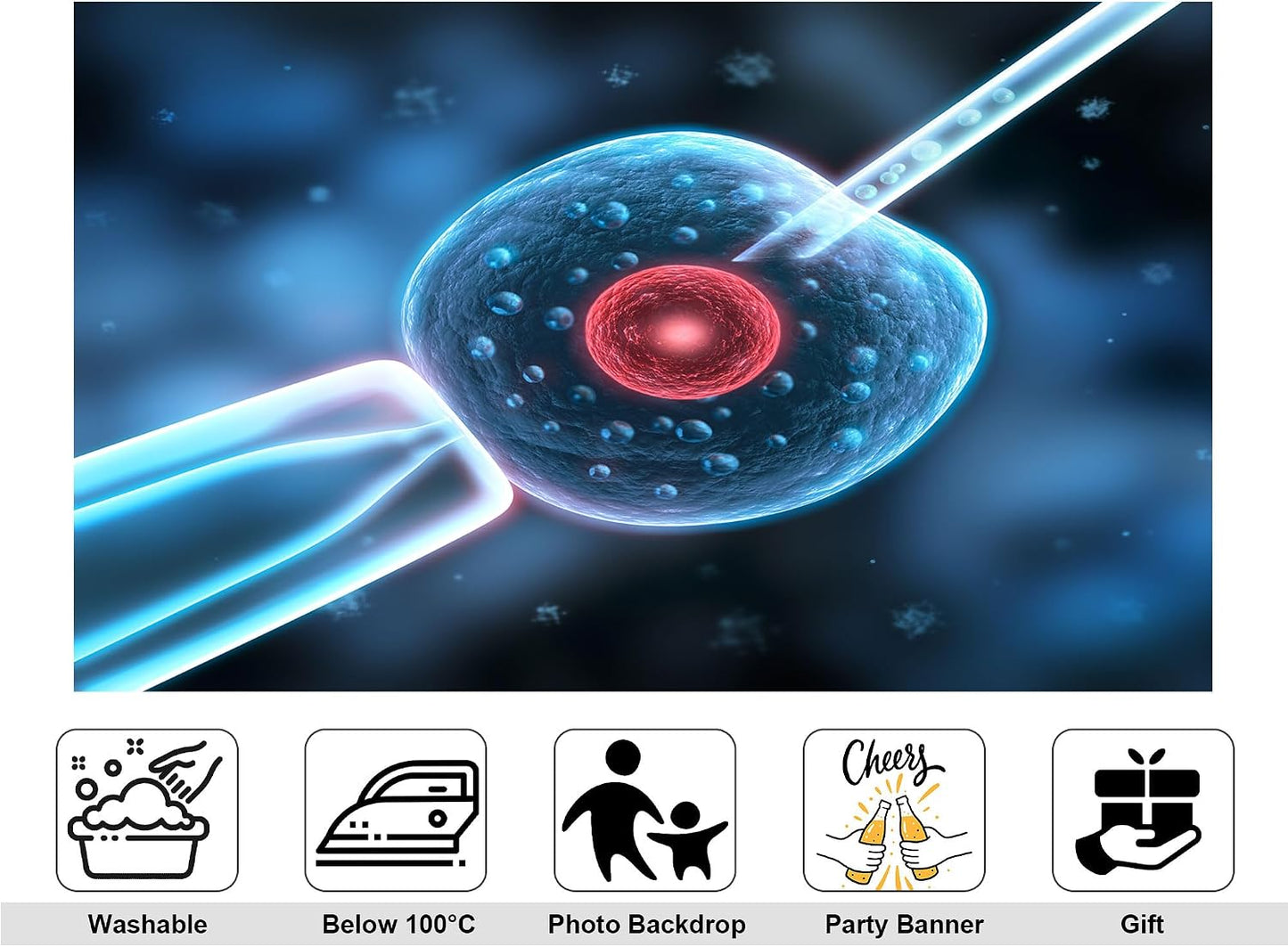 KeyWork 8x5ft IVF Procedure Backdrop Medical Science Photography Background for Fertility Seminar Reproductive Health