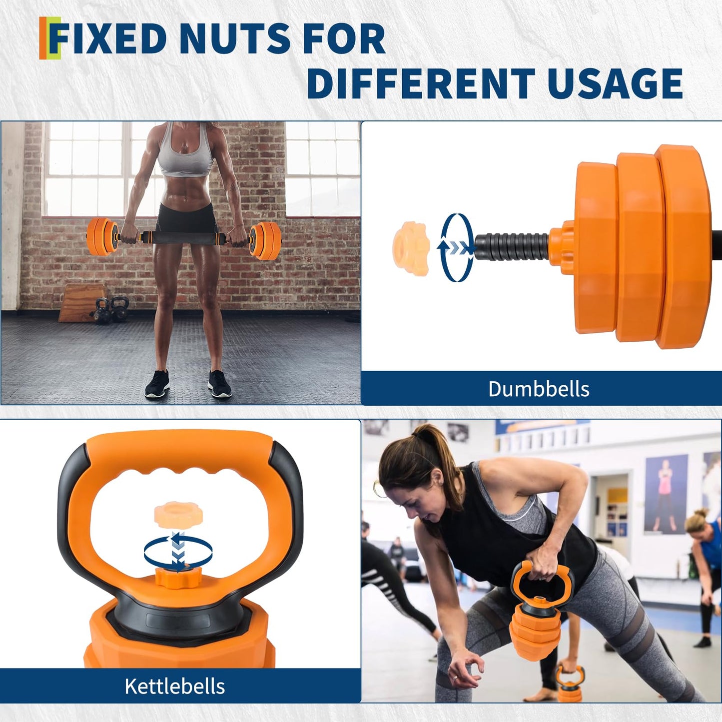 Adjustable Dumbbells, 44/66/88lbs Free Weight Set with Connector,4 In1 Dumbbells Set Used As Barbell,Kettlebells,Push Up Stand for Home Gym,44