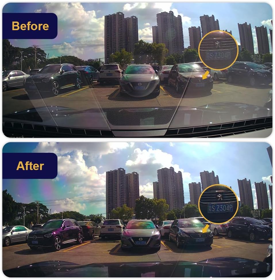 FITCAMX CPL-3345, Circular Polarizing Lens, Anti-Glare Filter, Only for Dash Cams, Easy to Adjust