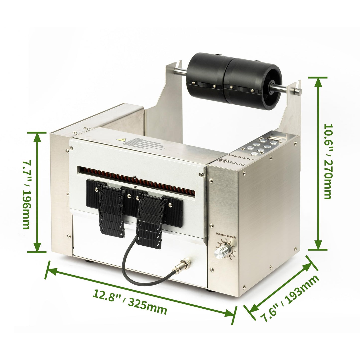 U.S. Solid Automatic Tape Film Dispenser Electric Cutting Machine USS-ZCUT13, Width 7.87 in, High Speed
