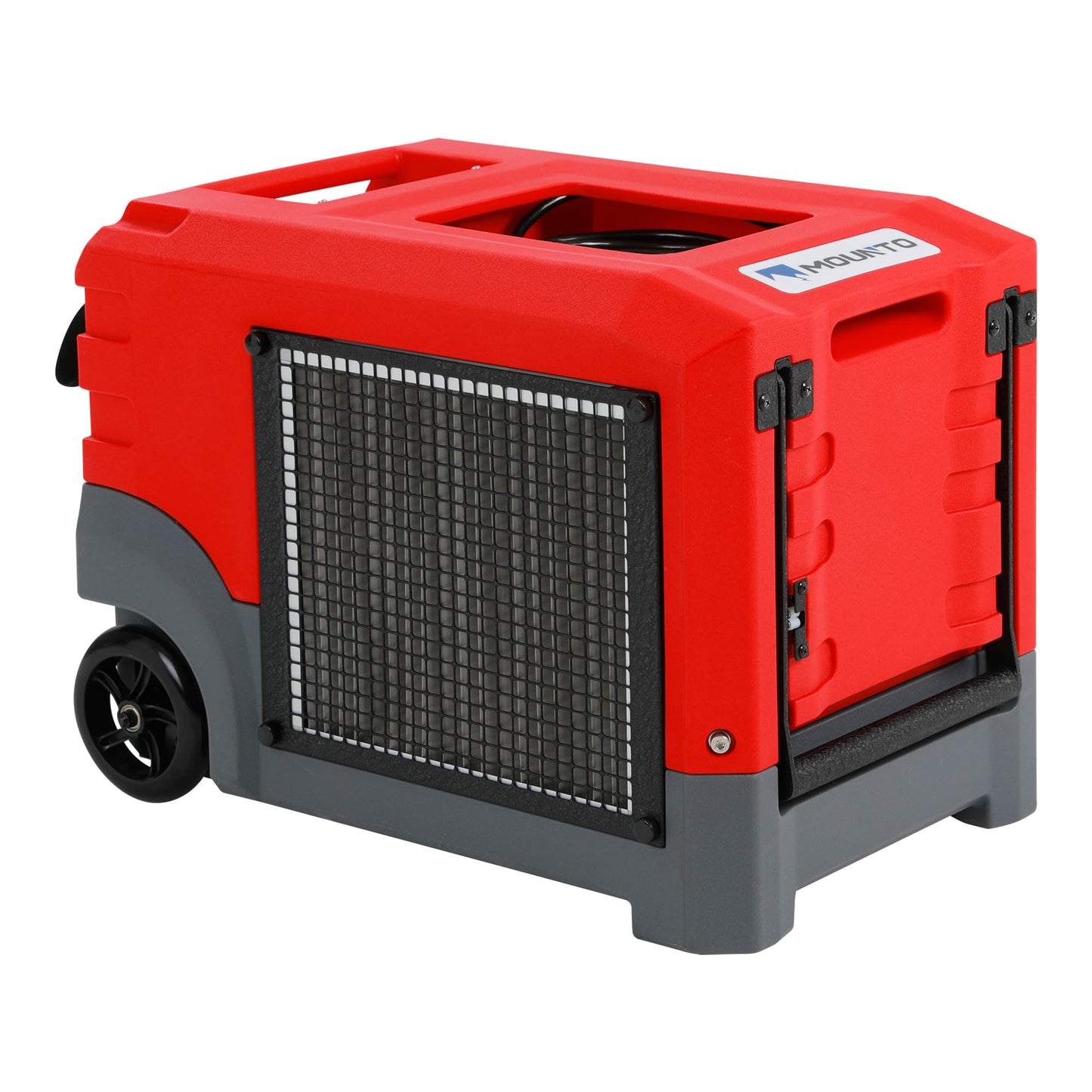Mounto MOUNTO 268Pints LGR Commercial Compact Dehumidifier with Pump and Drain Hose, LGR Portable Dehumidifier with wheels for Home, Basements, Garages, and Job Sites (Red)