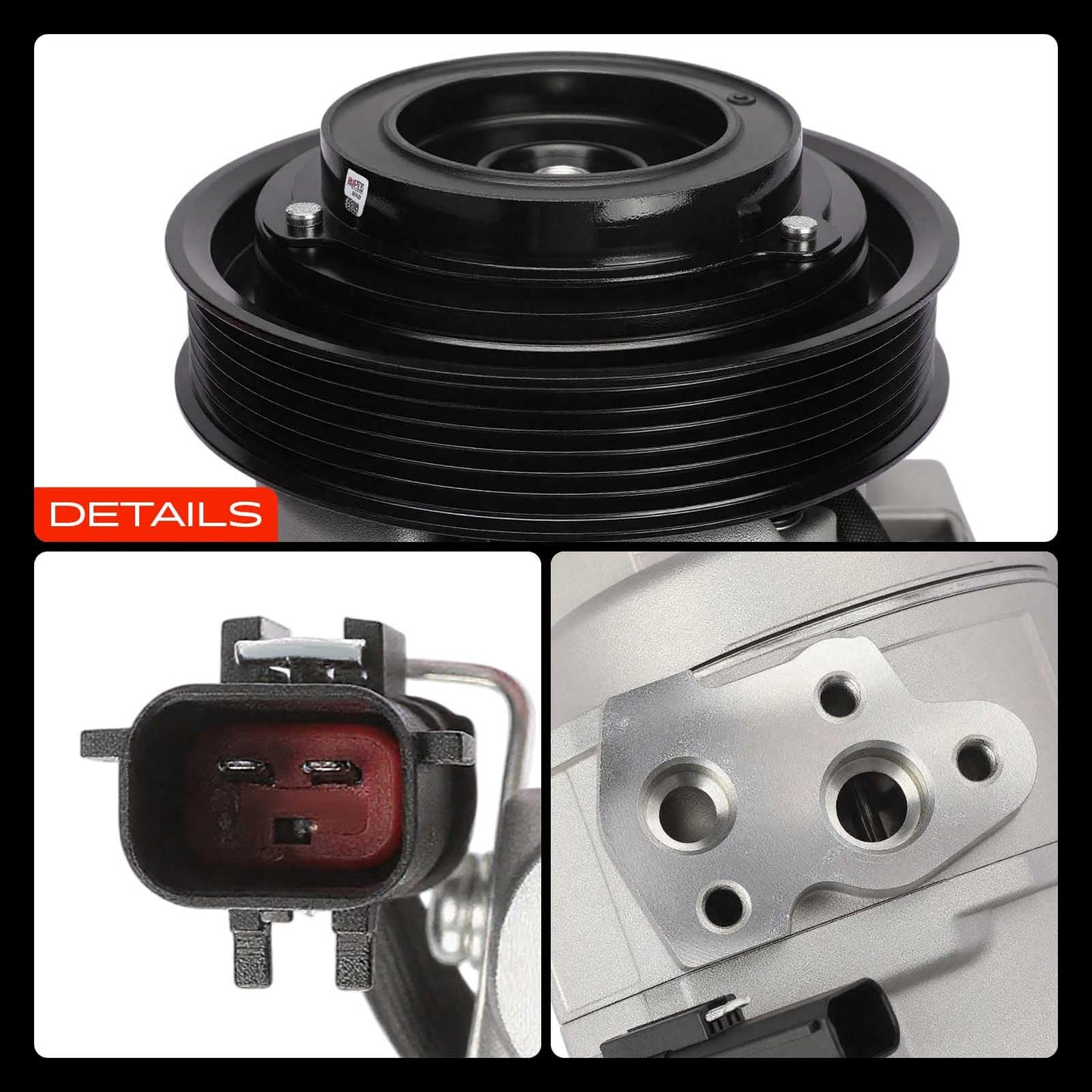 A-Premium A/C Compressor with Clutch Compatible with Chrysler 300 Dodge Charger 2.7L 2006-2010, Magnum 2.7L 2006-2008, 10S17C Style, 6 Grooves