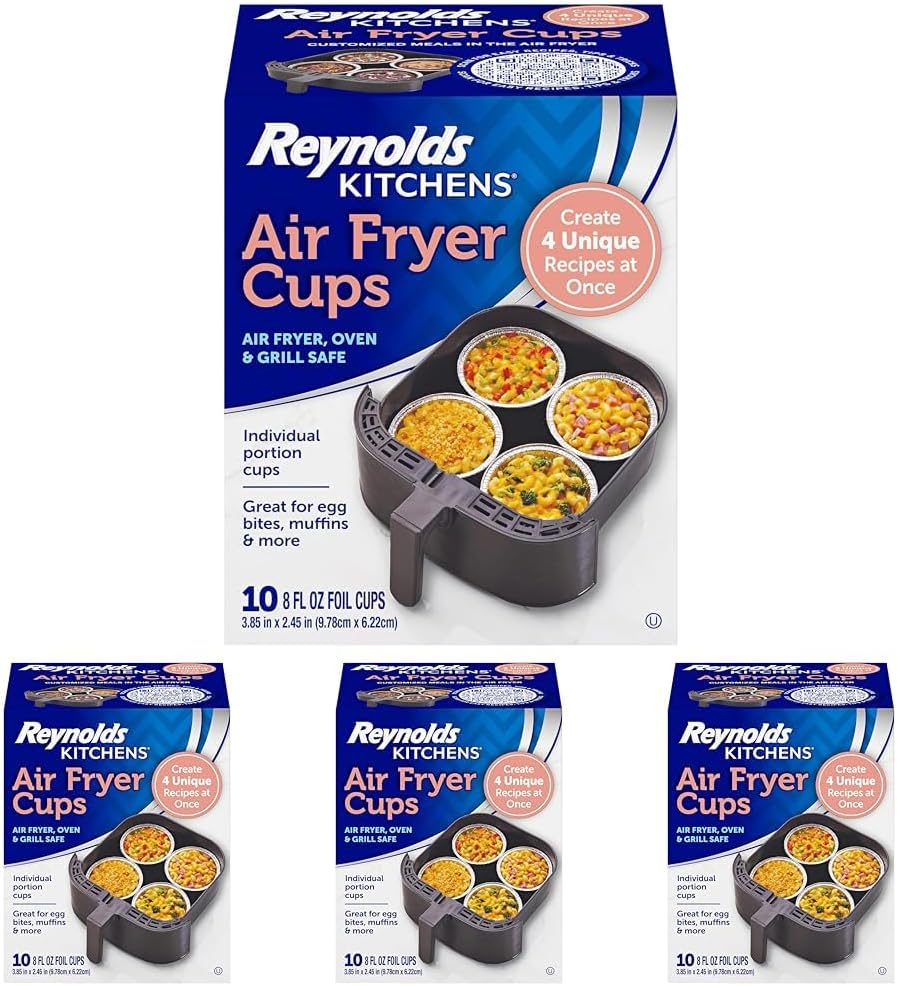 Reynolds Kitchens Air Fryer Cups - Oven-Safe Meal Prep Containers for Picky Eaters | 40 Pack, 8 fl oz