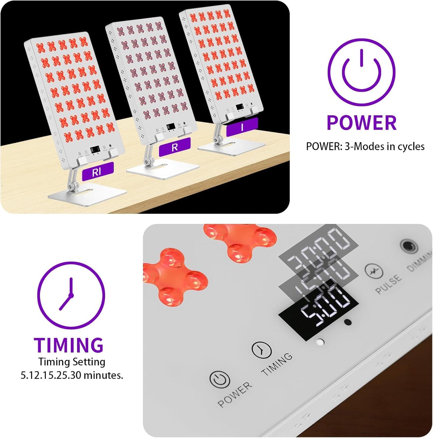 Red Light Therapy Panel for Body, 660nm Red & 850nm Near Infrared Light Therapy Panel for Full Body & Face Supports Pain Relief, Skin Care, Recovery, Sleep & Performance