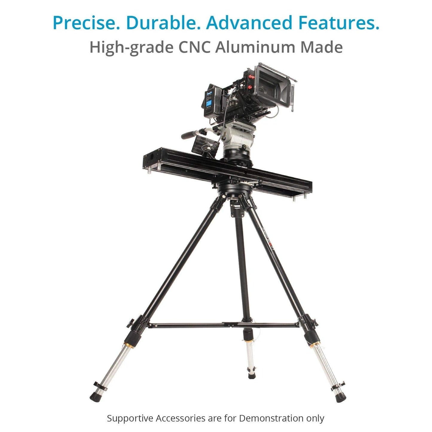 Proaim Gravity Heavy-Duty Camera Tripod Stand - Flat Base for Heavy Camera, Slider, Jib/Crane, Geared Headed & More. Payload up to 250kg / 550lb. (TP-GVTY-01)