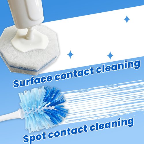 40 Disposable Toilet Brush Refills Srubber Pads, Wall Mounted Toilet Bowl Holder Set Toilet Cleaning System Starter Kit, Scrubbing Toilet Wand Pads