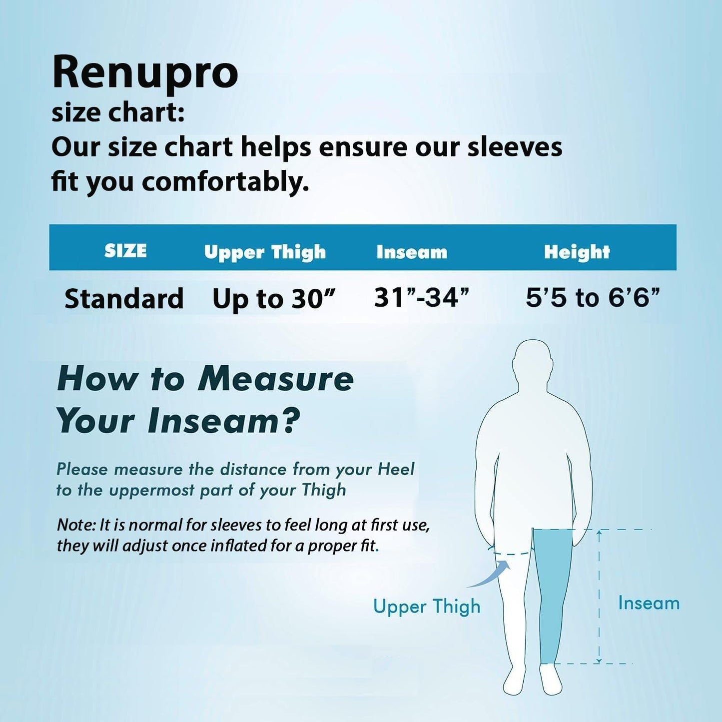RENUPRO Professional Leg Compression Massager for Circulation Improvement and Faster Recovery - Air Compression Boots, Leg Massager Device for Athletes USA Owned (Size Large)