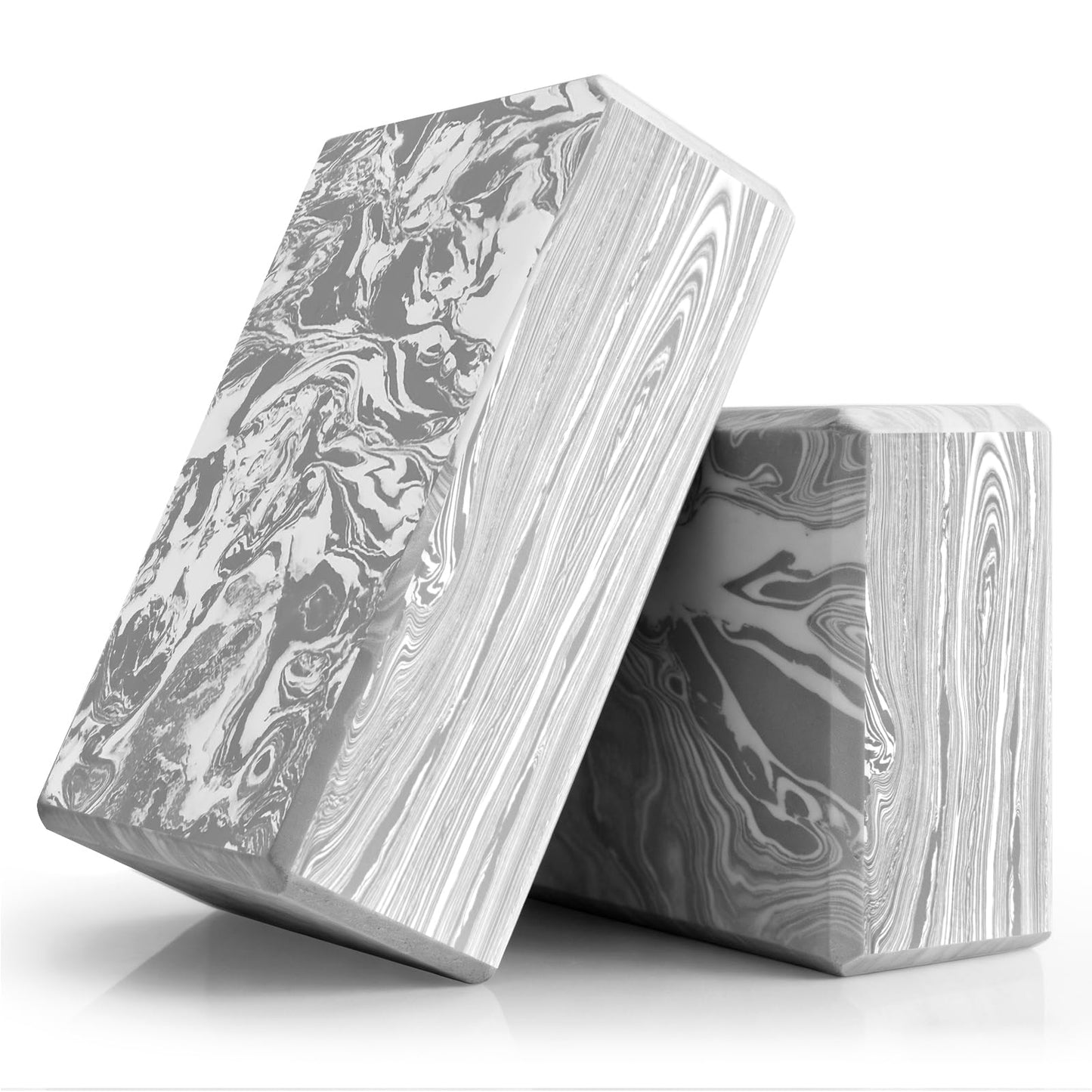 2-Pack Yoga Blocks, High-Density 9"x6"x3" Yoga Brick Foam Blocks Non-Slip EVA Foam Block Yoga Props Accessories for Yoga Pilates Stretching and Meditation (Camo Grey)