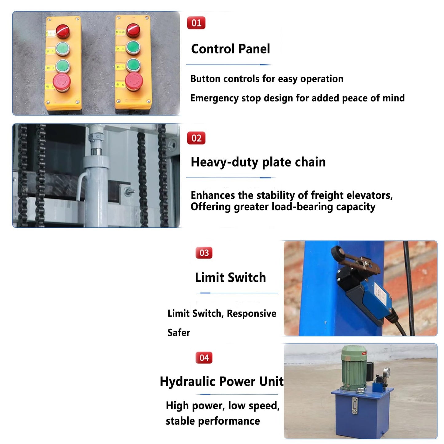 1-Ton/2200-Pound Capacity Electric Lift Table, Wall-Mounted Freight Elevator for Factory, Warehouse, and Home Use, 9.8-Foot Lift Height Hydraulic Lift Track Crane(9.8FT Lifting Height)