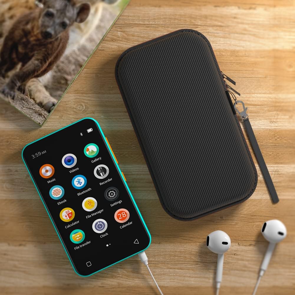TIMMKOO MP3 MP4 G1 G3 Q8 Q3E Q5 Y1 MP3 4 inch & Player Case for Player Full Screen Touch Music Player Fit for Earbuds