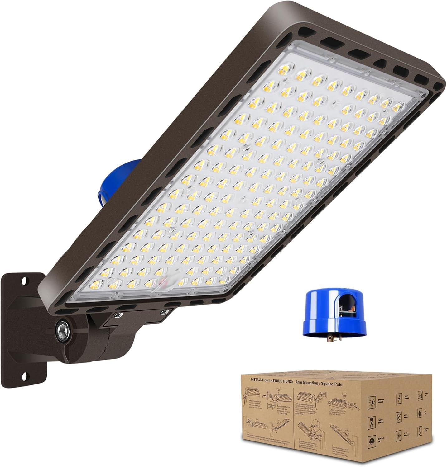 Tomourd 350W Parking Lot Light LED, 52500LM 5000K Super Bright Dusk to Dawn Commercial Shoebox Lights Outdoor IP65 Waterproof Adjustable Heavy-Duty Street Floodlight Security Area Stadium Lighting