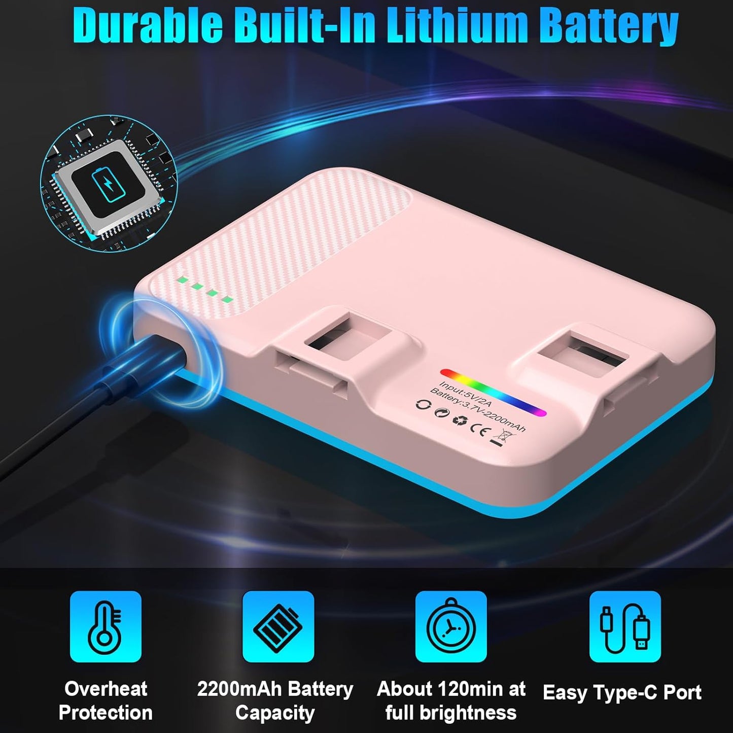 ALTSON 108 2200mAh 3CCT/ 360 Color/20 2500-6500K 97+, RGB Video Light, Camera Light with Full Lighting Effects, LED
