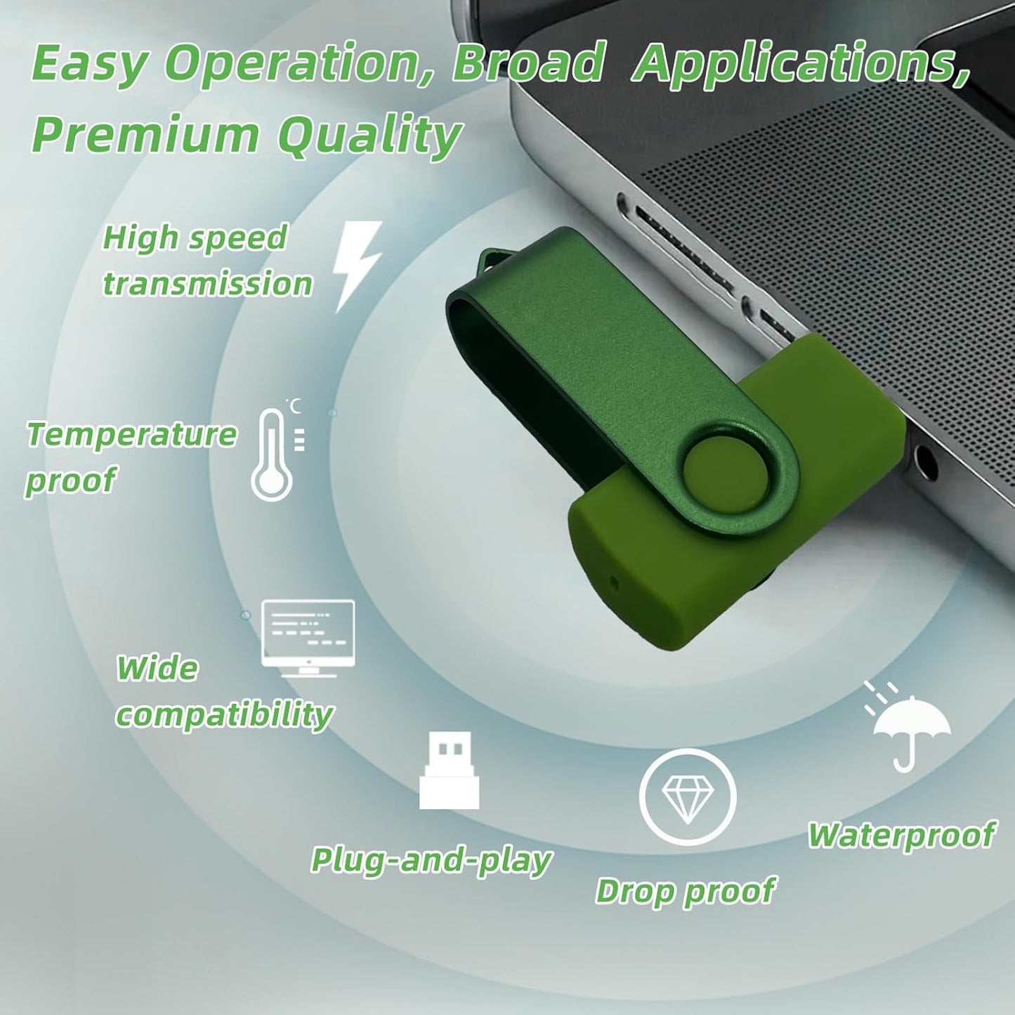 XUANREG 4GB 1 Pack 2.0 (4GB,1PCS) USB Flash Drive, with a Lanyard Thumb USB Drives Portable Data Storage Device