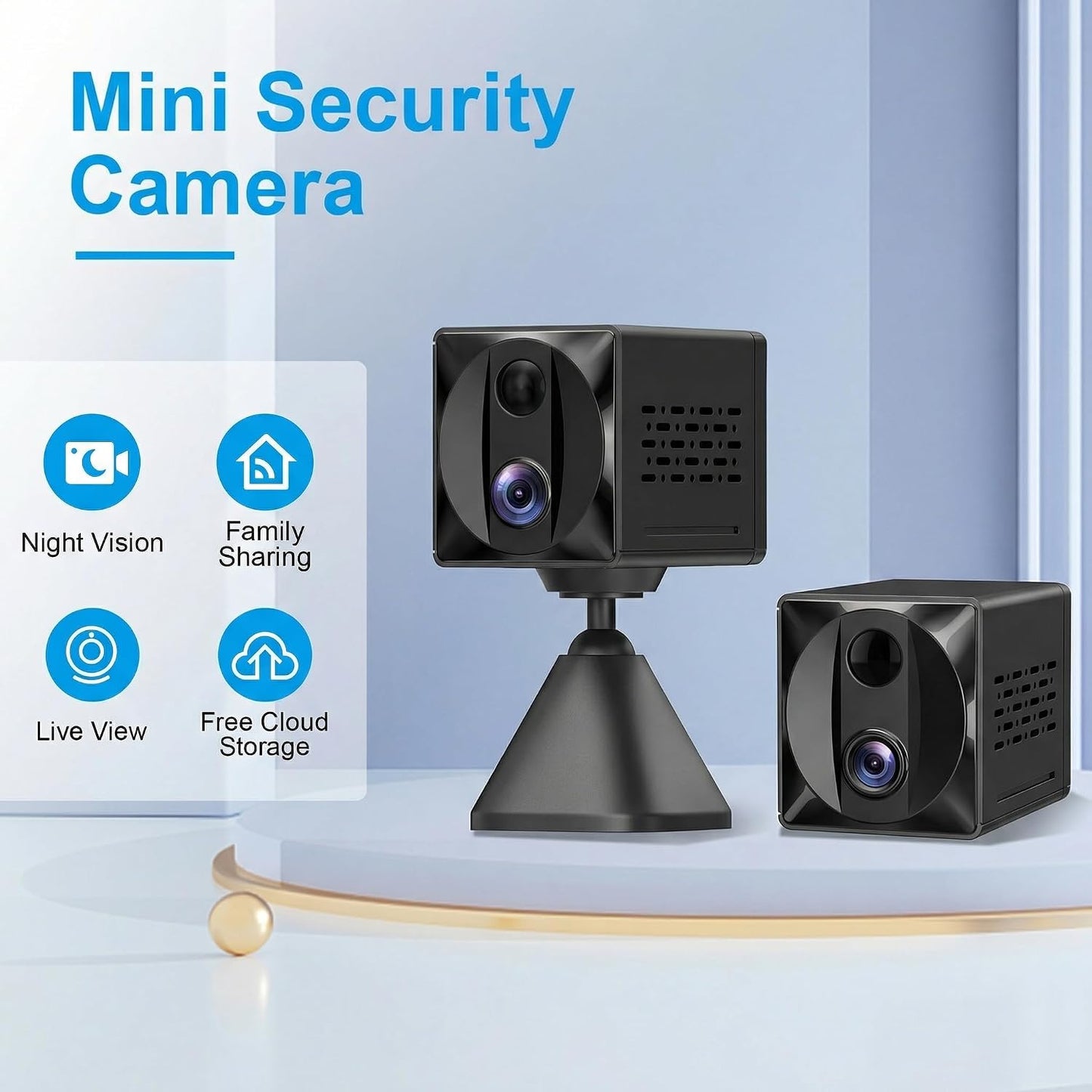 ZTTAOLII 5G 4K WiFi Hidden Spy Camera HD Mini Camera Indoor Security Cam,SD Card Storage & App Control, Night Vision