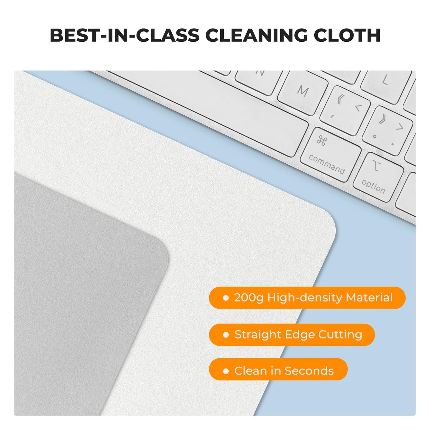 30 Pack Headset, K&F CONCEPT Lens Cleaning Cloth | Microfiber Cleaning Cloth | Glasses Cleaning Cloths | Eyeglass Lens