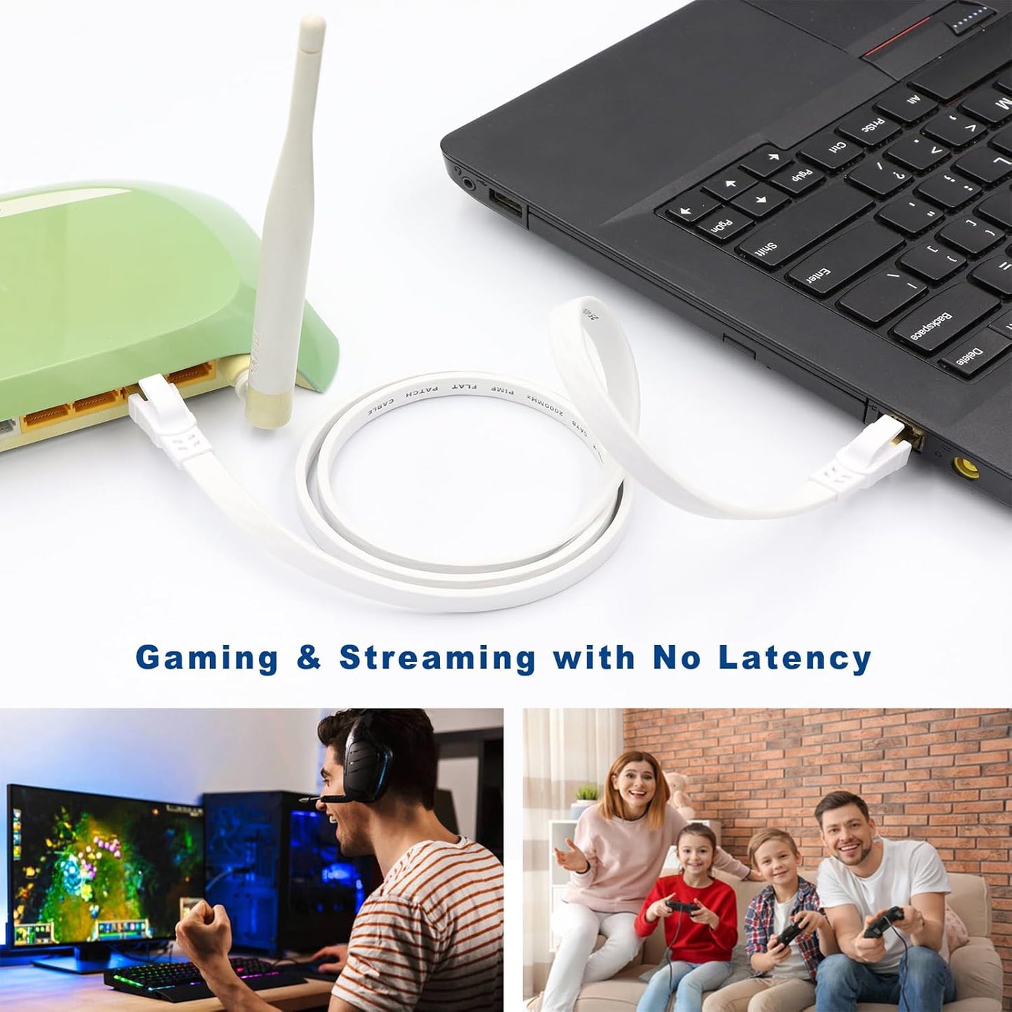 25 Cat8 Cat8 40Gbps, 2000Mhz RJ45 (25) Ethernet Cable FT, High Speed Outdoor&Indoor LAN Network Cable with Gold Plated