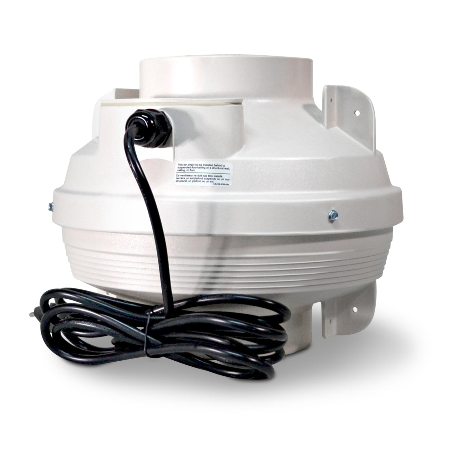 Suncourt 6-Inch Centrax Inline Centrifugal Fan — Quiet Duct Fan for Exhaust, Ventilation, or Inline Boosting, Safety Certified, Simple Installation, 10-Foot Power Cord (TF106-CRD)