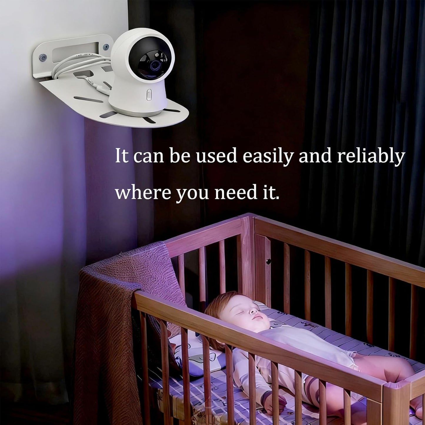 Roolaudk Space-Saving(1) Floating Shelves for Wall Mount Holder for Flower PSecurity Camera for Baby Monitor, Dog