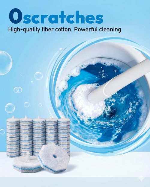 Clorox Toilet Wand Refills - 50 Disposable Heads for Deep Cleaning & Instant Foam