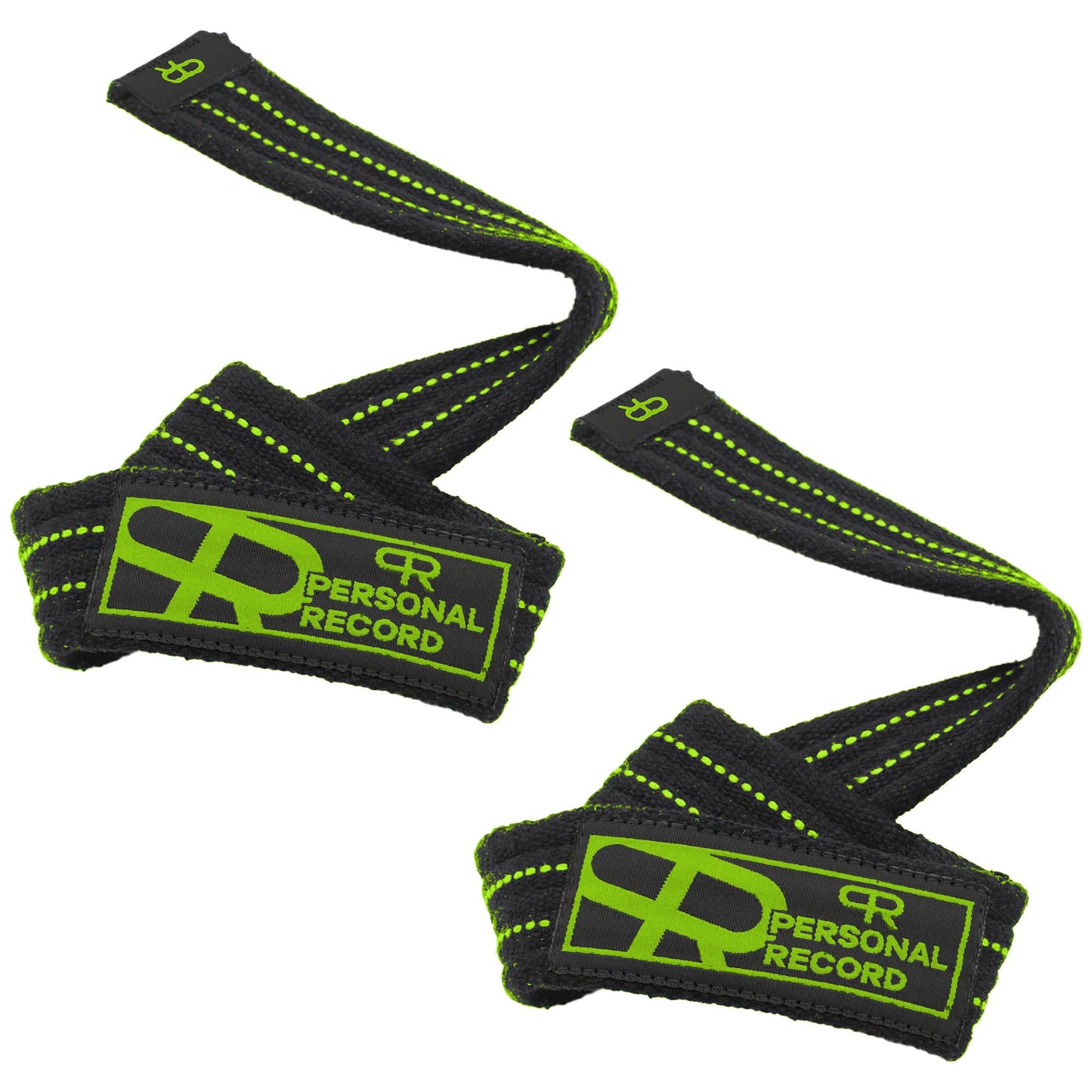 PR PR Lifting Straps for Weightlifting – Heavy Duty Deadlift Straps with Extra Thick Material for Grip & Wrist Support – Gym Wrist Straps for Powerlifting, Bodybuilding, Strength Training (Black Neon)