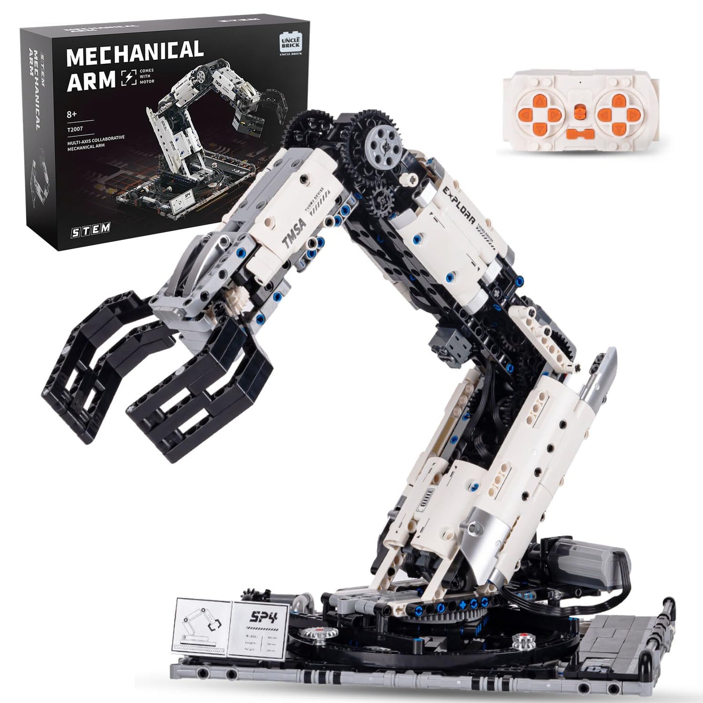 UNCLE BRICK Mechanical Technical Arm Building Blocks Set,Toy Set with Remote Control and 8-Way Control,STEM Educational Toys,Set for Boys and Girls 8-14,Technic Robotic Arm Set for Adult(1029Pcs)