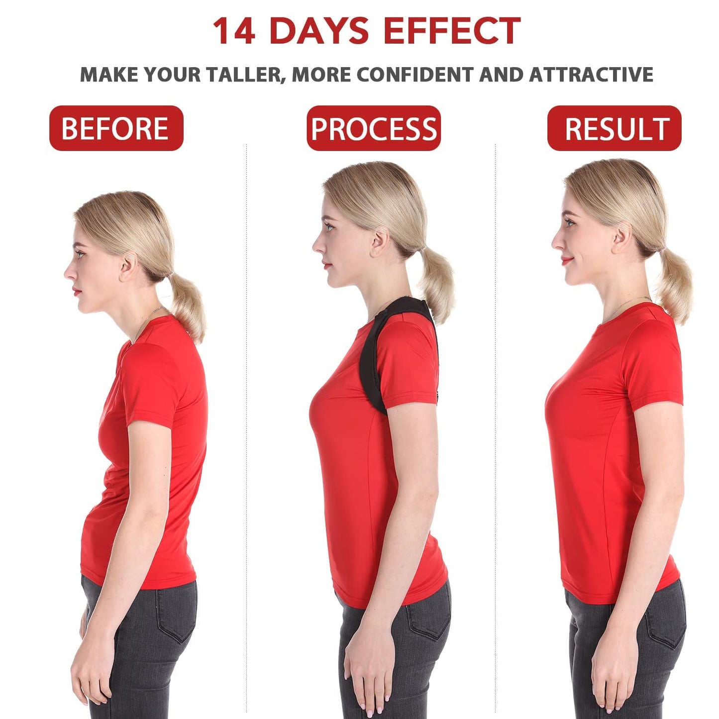 Schiara Posture Corrector for both Men and Women, Comfortable Upper and Back Brace, Adjustable Back Straightener Support for Back, Shoulder and Neck