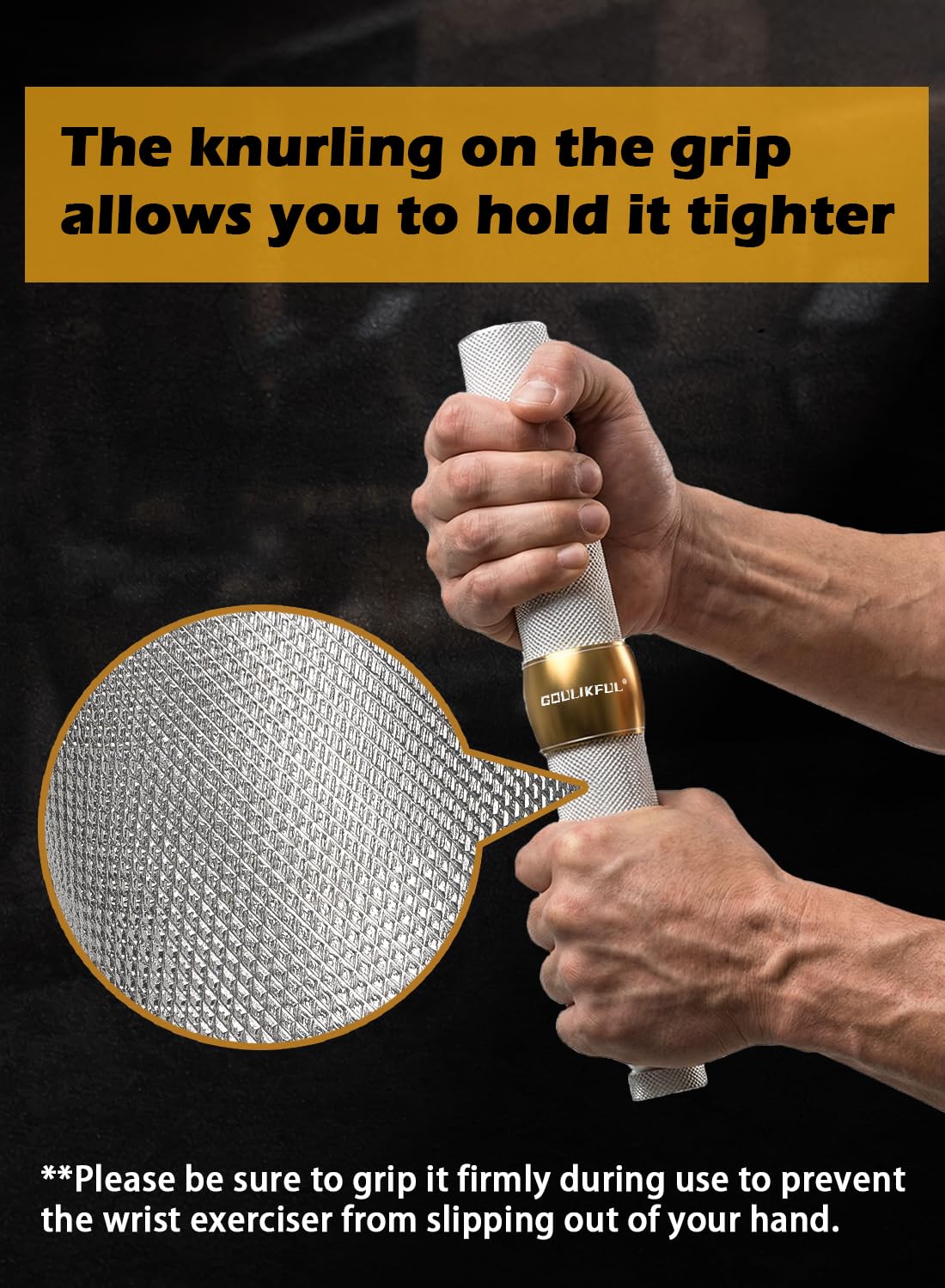 GOULIKFUL Grip Strength Trainer, Aluminum Alloy Forearm Strengthener Wrist Trainer with Adjustable Resistance Knob, Forearm Exerciser for Home Gym Sports Man Women Wrist Arm Builder