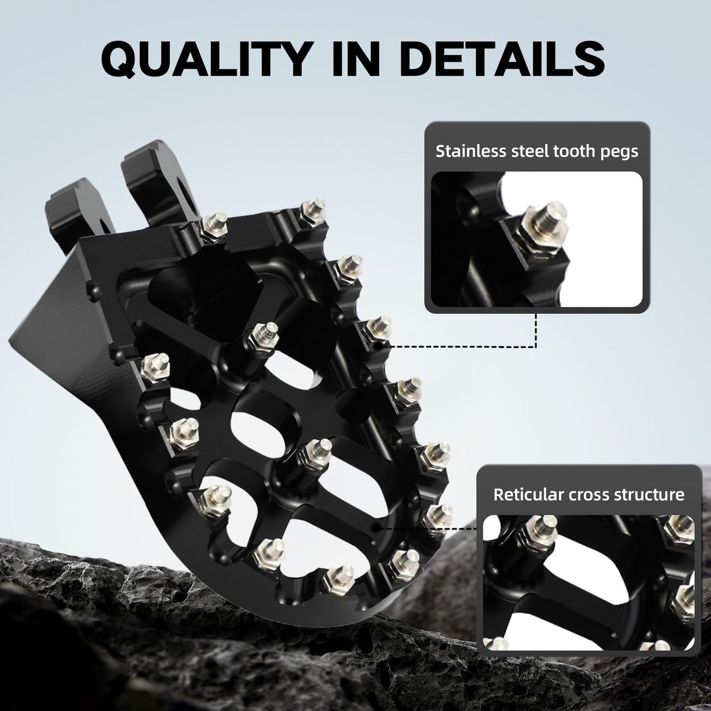 CHANGCHENG Dirt Bike Foot Pegs Footrests CNC Aluminum for Talaria X3/MX3/MX4/MX5 Talaria Komodo Electric Dirt Bike Black