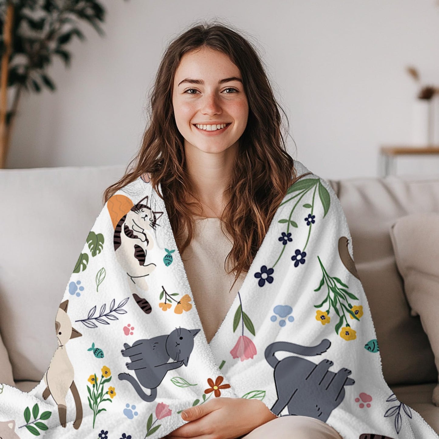 Fox Blanket for Fox Lovers, Soft Flannel Foxes Gifts for Women, Girls, Foxes Blanket Gifts for Adults Friend, Birthday Blankets for Couch or Bed, Gifts for Christmas Thanksgiving 40x50
