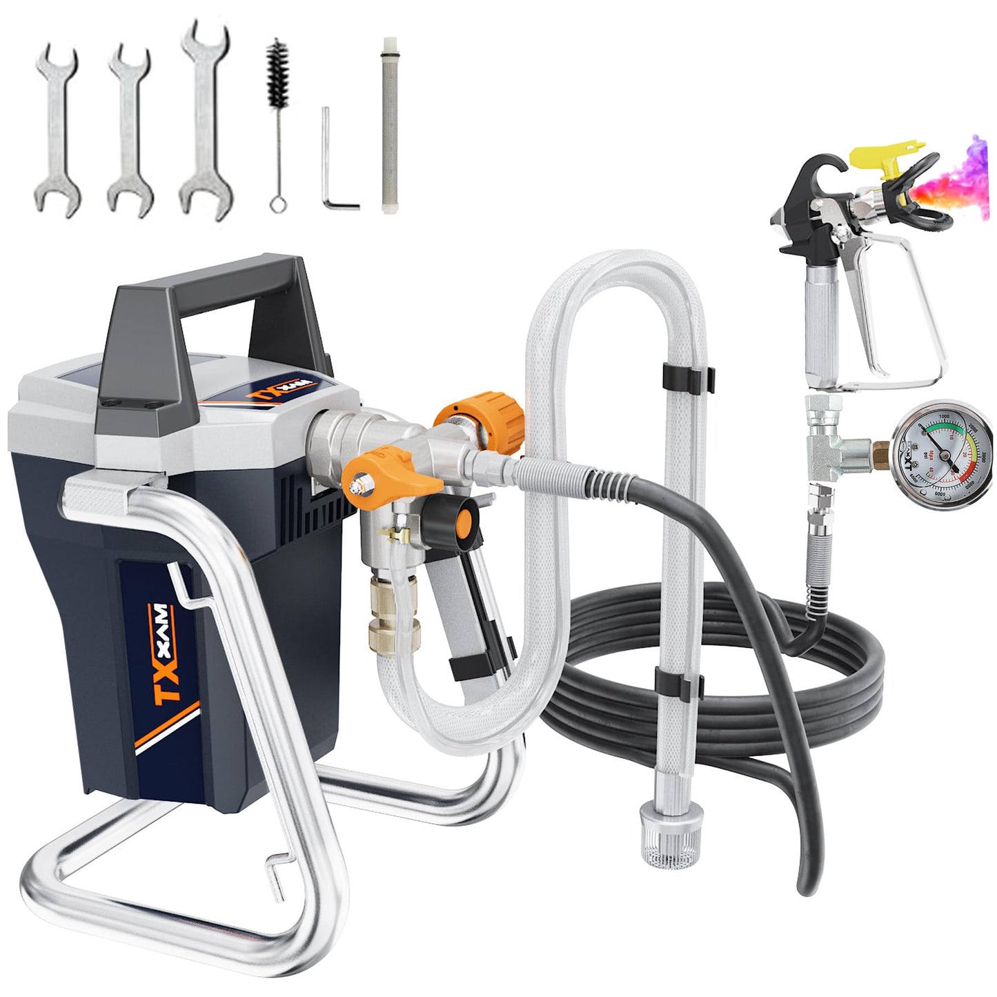 MAXXT Airless Paint Sprayers，1300W High Pressure Airless Stand Sprayer with 3000PSI, 14.7LBS Light Weight for DIY Painting Projects Home Interior & House Exterior