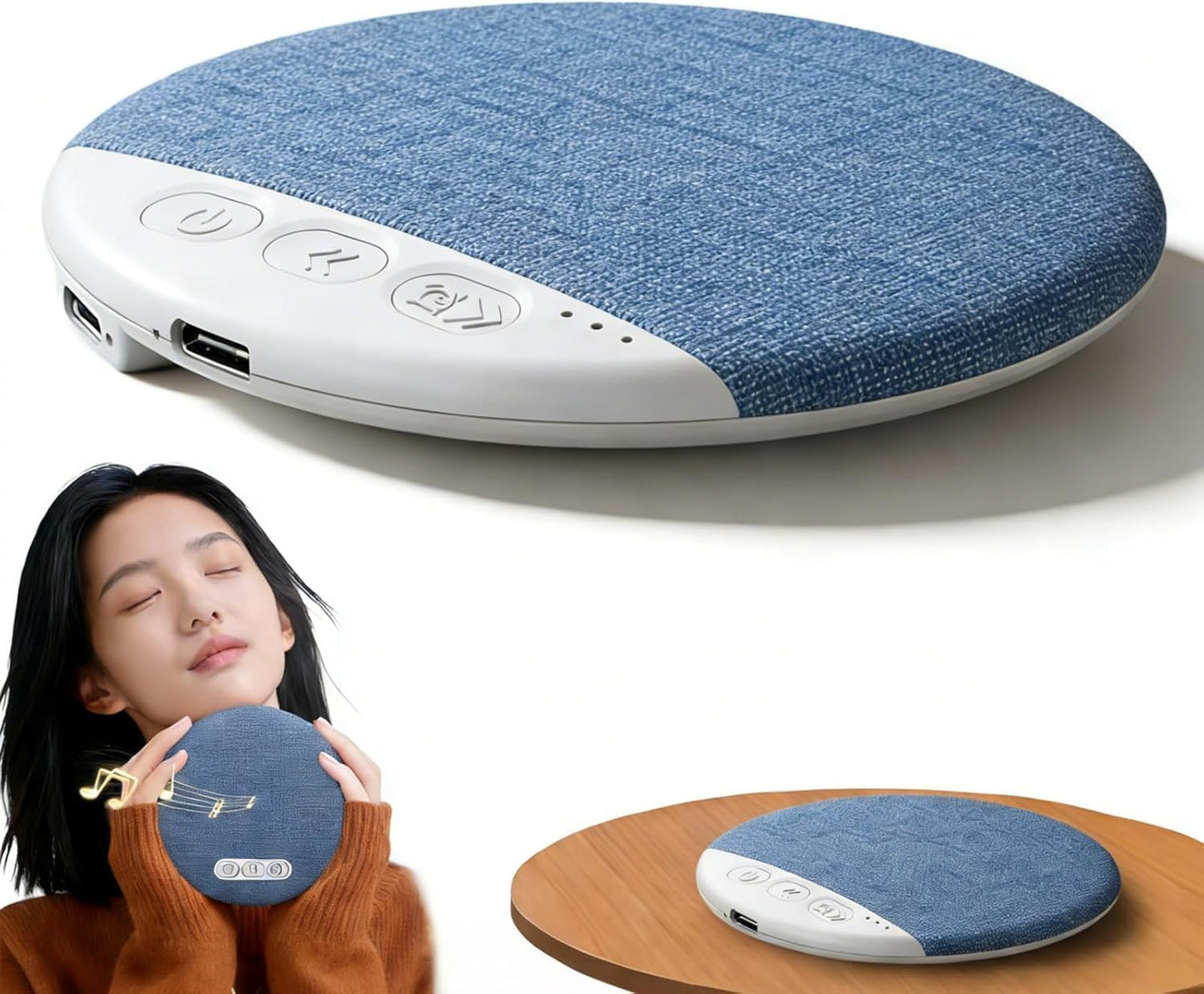 Doetcelor 2026 New Sleep Pillow Speaker, Bluetooth Pillow Speaker with White Noise Timer Wireless Sleep Aid with Stereo