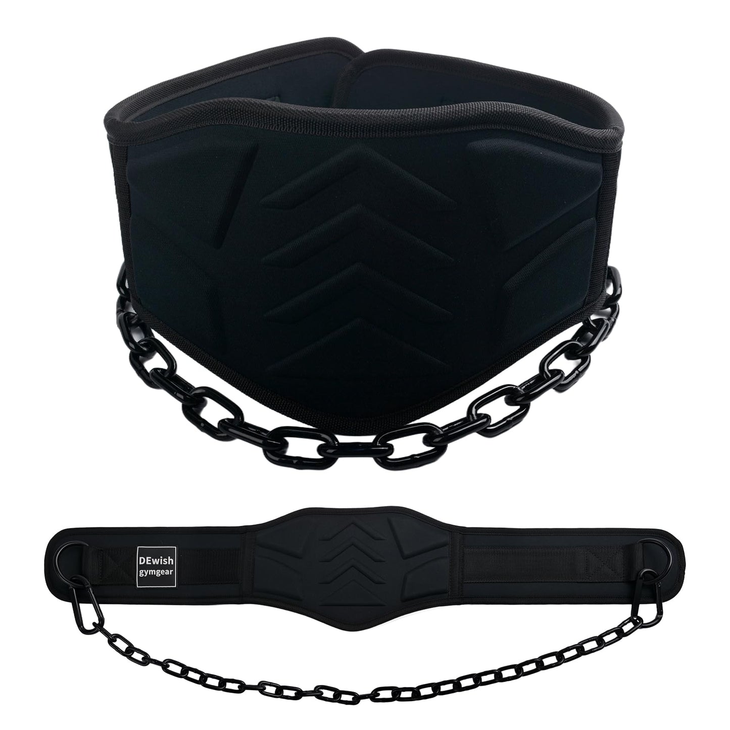 Weightlifting Belt with 41 IN Steel Chain Dip Belt for GYM Workout, Pull Ups, Crossfit, Weight Lifting, Squat, Training, Fitness (Black)