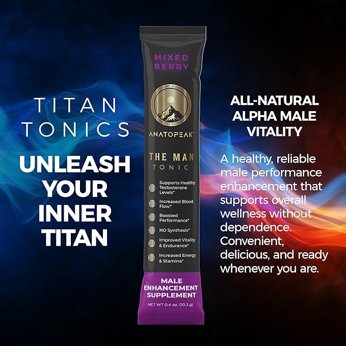 Male Enhancing Supplement Powder ??Testosterone Supplement for Men with Tongkat Ali, Maca Root, Horny Goat Weed Powder, Beet Root & L-Citrulline ??Nitric Oxide Booster (1 Stick Pack) - Berry