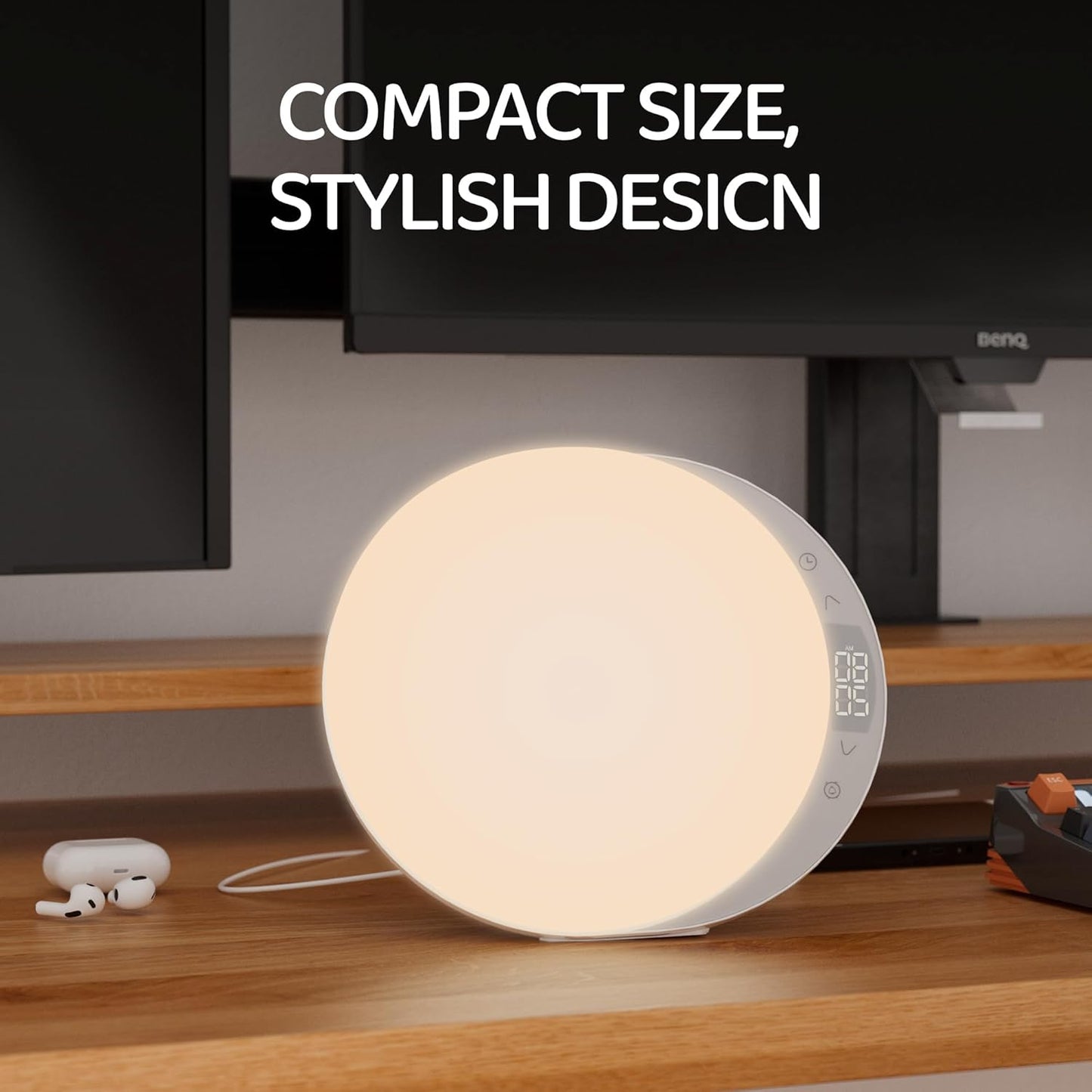 ANTDALIS Dimmable 20 Snooze, Sunrise Alarm Clock for Heavy Sleepers Adults, Wake Up Light Night Light for Kids Teens